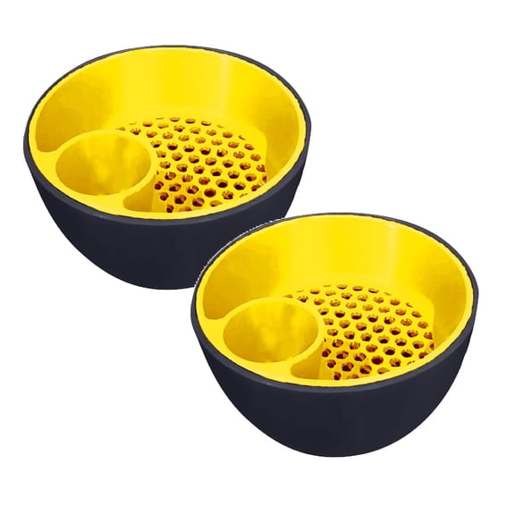 2Pack Pistachio Bowl Set With Storage Holder Large Double Dish Snack Serving Bowl With Food Waste Compartment For Pistachios Edamame Cherries Popcorn Fruits Tableware Home Decor