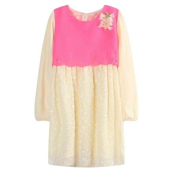 Richie House Girls' Long Sleeve Sweet Dress RH1609