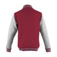 thumbnail image 2 of Just Hoods By AWDis Men's 80/20 Heavyweight Letterman Jacket XL FIRE RD/ HTH GRY, 2 of 2