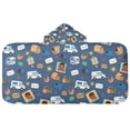 thumbnail image 5 of Yayeee Kids Hooded Towel with Hand Pockets Beach Soft Absorbent Bath Wrap 50 x 23.5 inch, Cartoon Mail Truck Pattern, 5 of 5