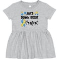 thumbnail image 3 of Inktastic Just Down Right Perfect Down Syndrome Awareness Ribbon Girls Baby Dress, 3 of 5