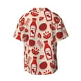 thumbnail image 4 of Goofa Tomatoes Printed Men's Casual Short-sleeved Shirt,Lightweight Breathable Button-down,Summer Casual men's top,Versatile Fashion shirt-Medium, 4 of 7