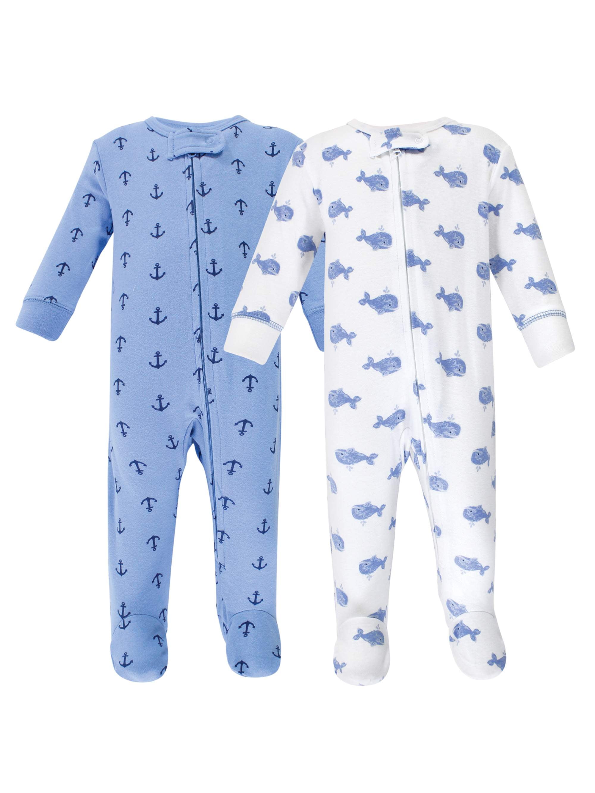 Hudson Baby Zipper Sleep N Play, 2pk (Baby Boys)