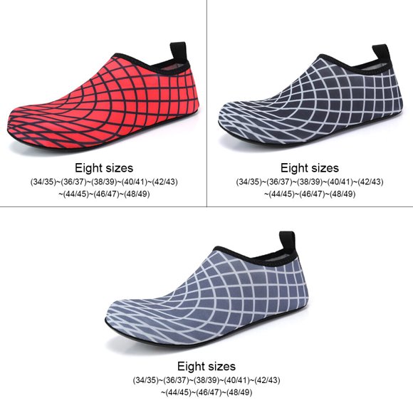 1 Pair Unisex Water Sand Shoes Summer Water Flexible Women Men Swimming Non-Slip Sock Sneakers Sports Adults Teens Summer Footwear Black 42/43