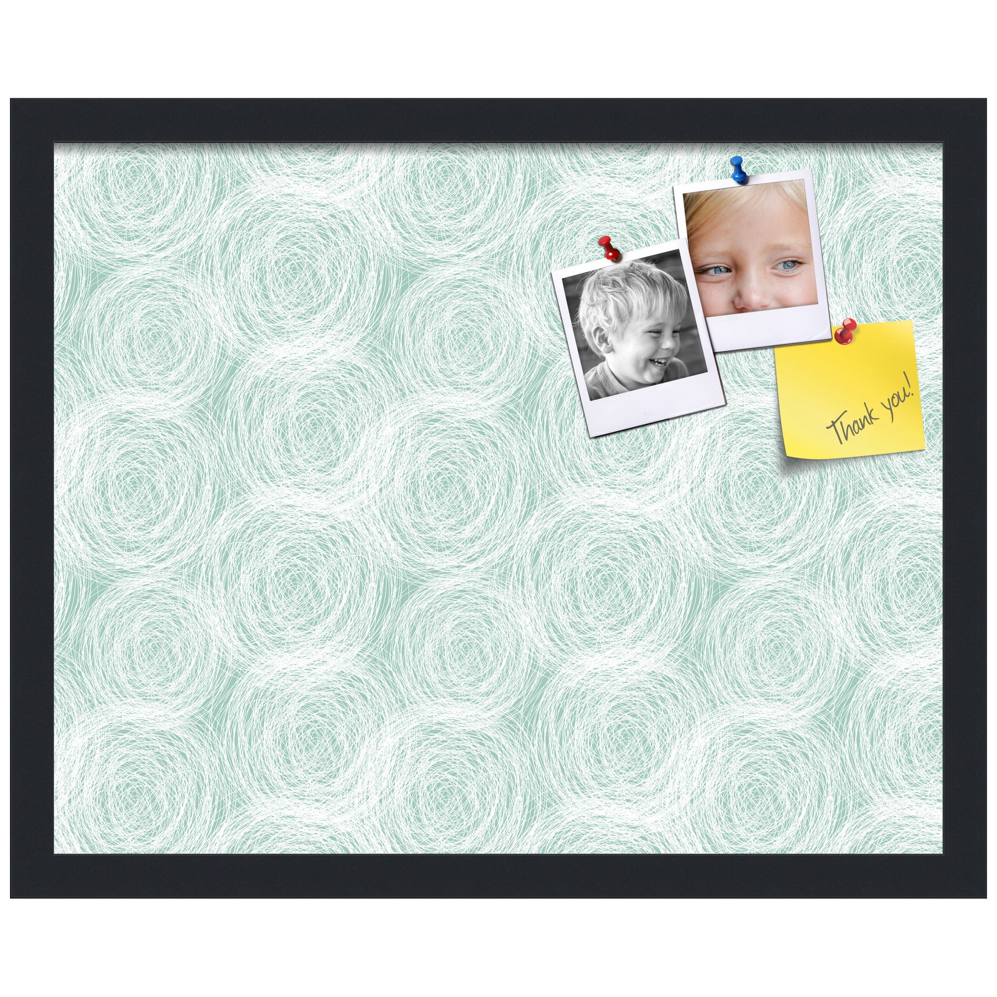 PinPix ArtToFrames 18x14 Custom Cork Bulletin Board    Poster Board Has a Fabric Style Canvas Finish, Framed in Satin Black (PinPix-1926)