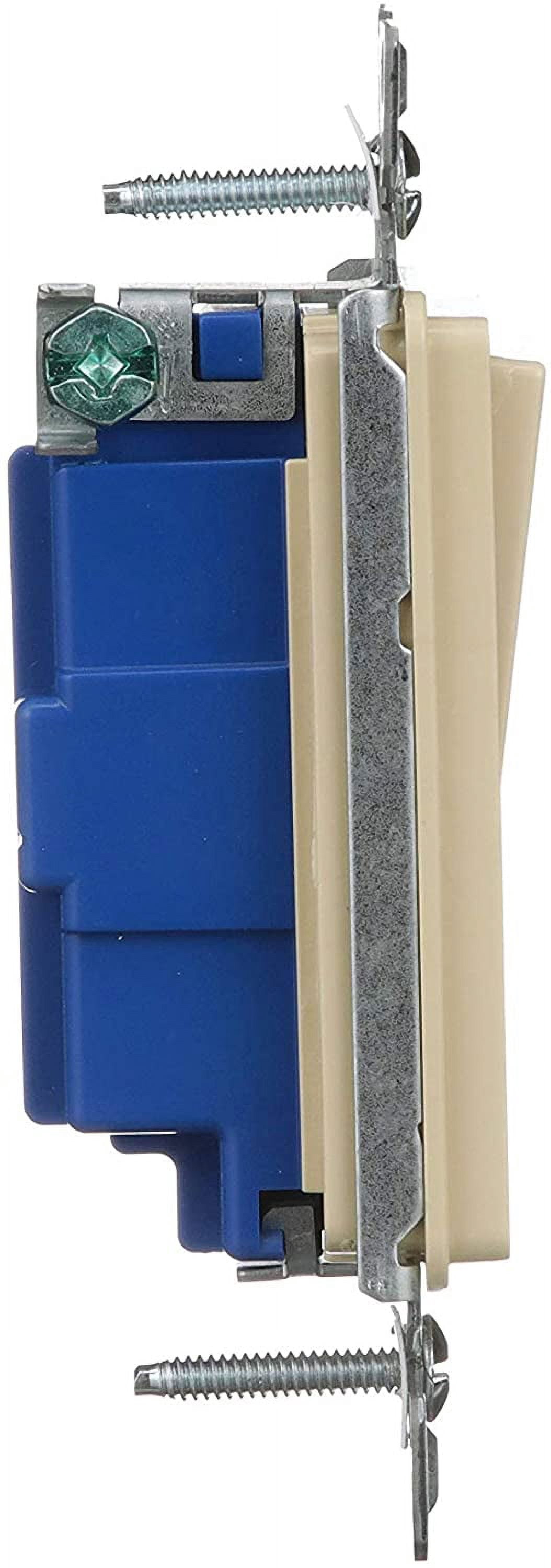 Cooper Wiring Device 7501VBOX Single-Pole Decorator Rocker Switch, Ivory - 15A