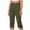 Army Green, variant on Dressy Capris for Women Casual Summer Fall Business Straight Leg Capri Pants with Pockets Soft Work Office Cropped Pants,2XL,