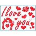 thumbnail image 1 of Pegatina de globo con forma de bola de onda, te amo, aniversario, día de San Valentín, decoración de boda, pegatina de globo con transferencia dorada, 1 of 6