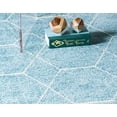 thumbnail image 5 of Unique Loom 3146515 6 x 9 ft. Geometric Trellis Frieze Rectangular Rug, Light Blue, 5 of 5