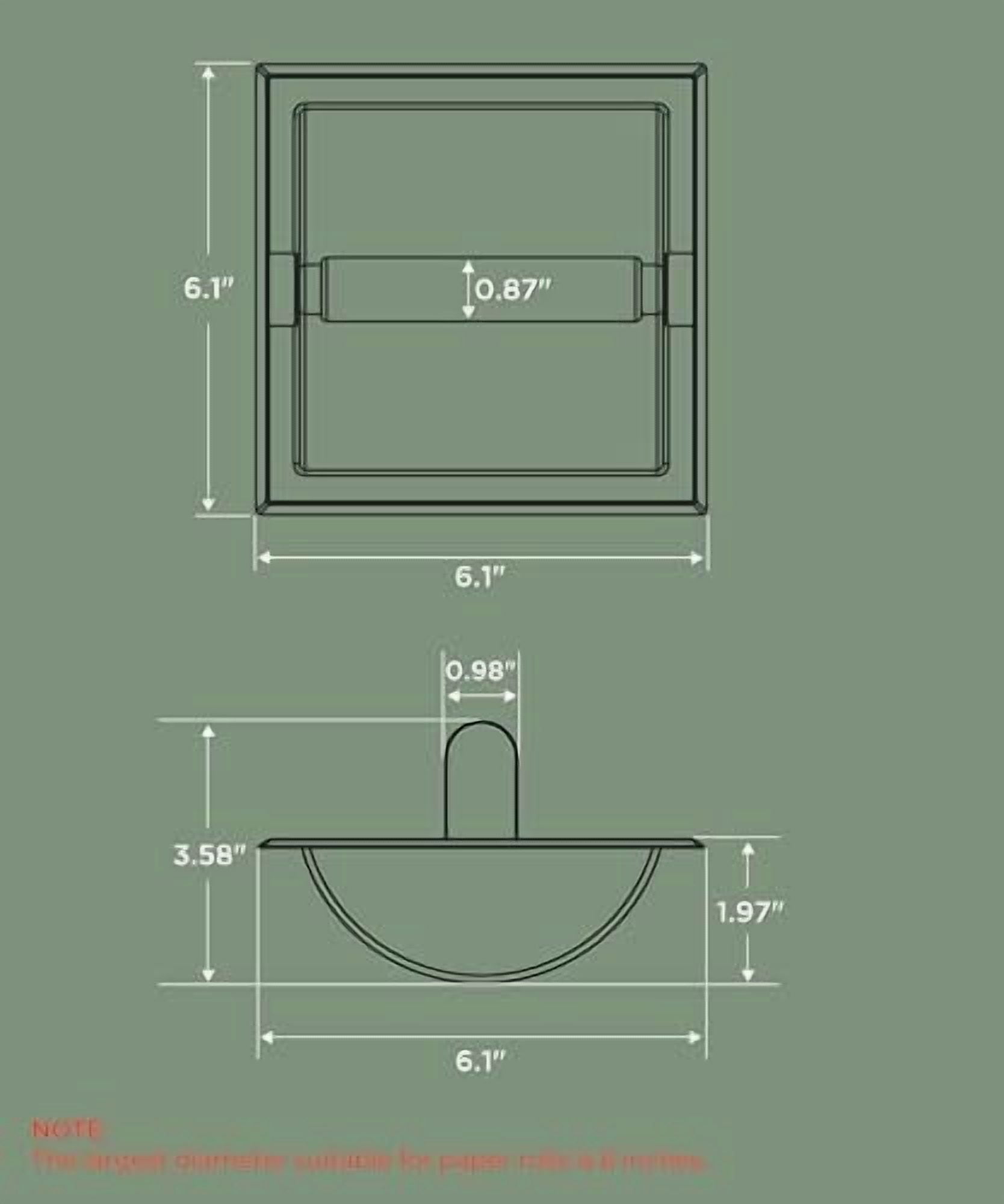 Recessed Toilet Paper Holder, Stainless Steel Durable Tissue Roll Holder Wall Mount for Bathroom Space Saving Design with Mounting Bracket, in Wall Toilet Paper Dispenser, Oil Rubbed Bronze