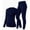 Deep Blue, variant on PatPat Women's Thermal Underwear Long Sleeve Warm Base Layer Top & Legging 2 Piece Set Loungewear with Soft Brushed Lining, Black, M