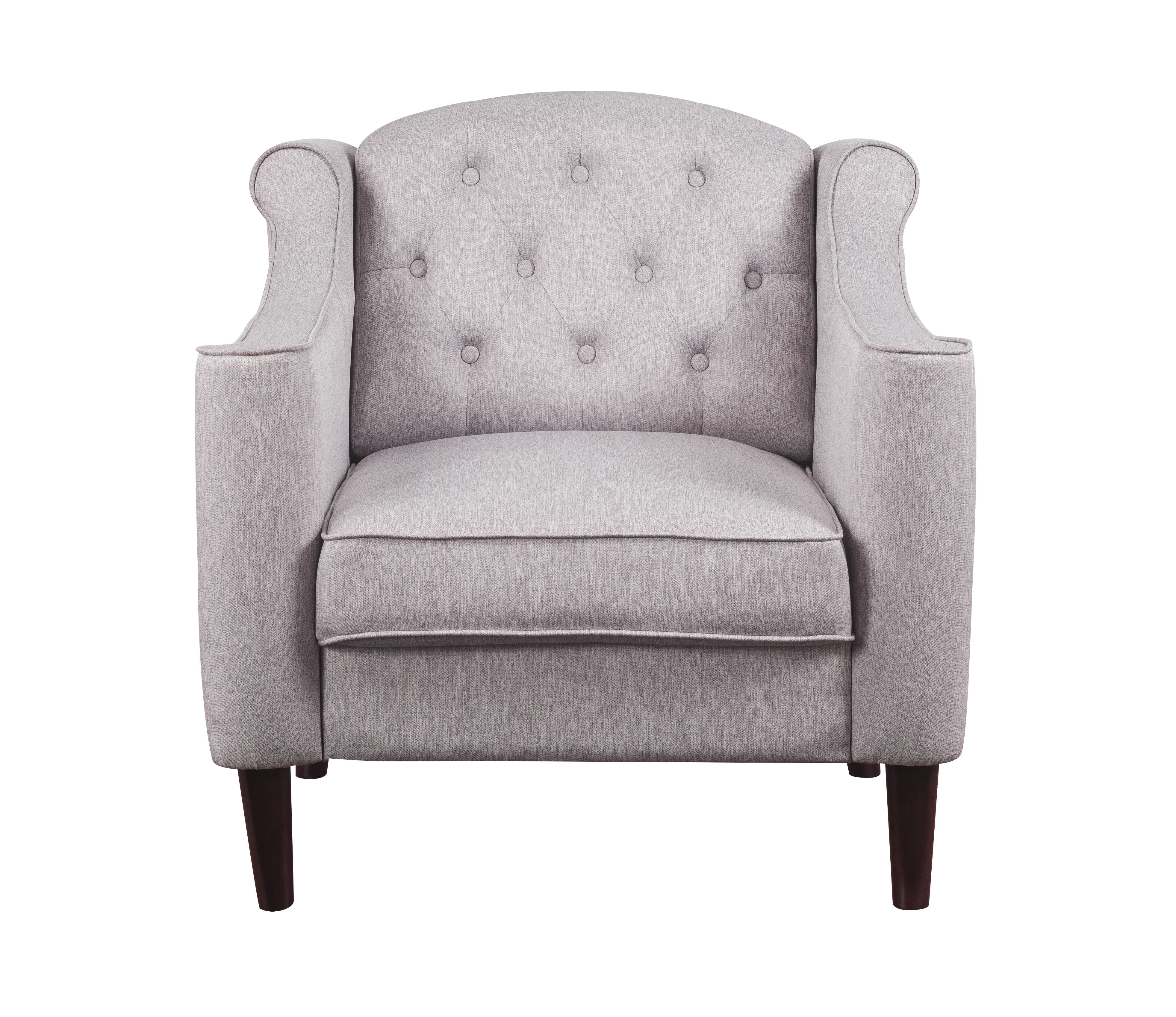 ACME Freesia Button Tufted Backrest Chair in Cream Fabric