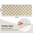 thumbnail image 5 of Beige Gray Checkerboard Checkered Pattern Kitchen Rug Mat,Kitchen Runner Rugs Non Skid Washable,Decorative Kitchen Floor Mats for Kitchen,Sink,Laundry,17"X47", 5 of 5