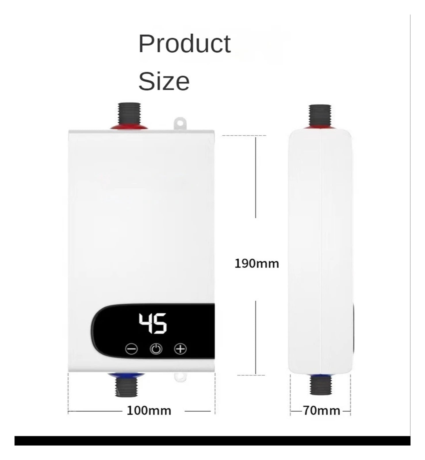 Instant Water Heater 4500W Portable Electric Heaters For Bathroom Hot Water Shower And Home Kitchen Heating ,Compact Design
