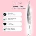 thumbnail image 3 of LLBA Lash Tweezer Professional Volume False Lash Application Tool | Multi Shapes & Purposes Tweezers | Non-Slip Grip Tweezers for Volume, Isolation & Classic Lashes (Silver, Pinch'em Volume), 3 of 7