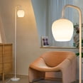 thumbnail image 1 of Lámpara de pie LED ONEWISH, 165 cm, cristal opalino blanco, 120 V, 1 of 6