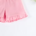 thumbnail image 7 of CUZIBR Summer Toddler Baby Girls 2 Piece Sets Sleeveless Ribbed Cute 3D Strawberry Crewneck Ruffles Tank Top Blouse Shorts Breathable Stylish Lightweight Outfits,Pink,18-24 Months, 7 of 7