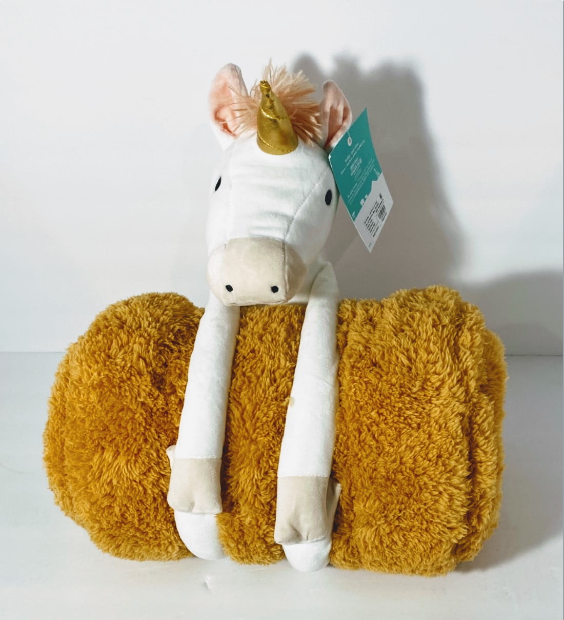 Pillowfort Unicorn Throw Buddy Bright MustangOrange 50in. x 60in