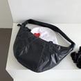 thumbnail image 4 of CoCoMangos PU Leather Crescent Bag for Women Hobo Shoulder Bag Half Moon Crossbody Bag Knotted Dumpling Bag Croissant Sling Bag, 4 of 7