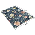 thumbnail image 4 of Pioneer Flower Floral Print Pattern Blanket,Comfortable Soft Lamb Wool Throw Blanket,All Season,Warm Lightweight Blankets for Sofa Bed Couch Living Room Chair,40"x50", 4 of 4