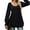 Black, variant on Temofon Womens Long Sleeve Tunic Tops 2024 Casual Puff V-Neck Pleated Flare Blouse T-Shirts with Smocked Cuffs fall clothes BLACK
