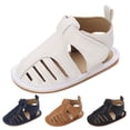 thumbnail image 3 of adviicd White Baby Shoes Baby Sandals Girl 6-12 Months Baby Girls Boys Sandals 0-24 Months Toddler Summer Baby Shoes Non-Slip Rubber Sole, Walking Shoes Blue 4, 3 of 5