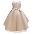 thumbnail image 3 of 2T Toddler Girls Wedding Princess Dress Party Dress Formal Pageant Dress 3T Toddler Girl Sleeveless Tube Top Design Embroidery Floral Tulle Layer Party Formal Pageant Dress Yellow, 3 of 8