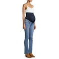 thumbnail image 4 of Oh! Mamma Women's Maternity Bootleg Jeans with Full Panel and Belted Detail, 4 of 6