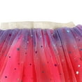 thumbnail image 4 of Godom Girls Denim Tutu Skirt 3T-10T Glitter Print Star Tulle Princess Party Dress,Watermelon Red, 4 of 7