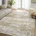 thumbnail image 4 of Gold Abstract Area Rugs for Living Room Washable Rugs Boho Moroccan Area Rug Soft Neutral Geometric Bohemian Carpet Distressed Indoor Rug for Bedroom Dining Room Office Foldable Nonslip Rug, 4 of 9