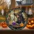thumbnail image 2 of Witch Magic Glass Suncatcher, Fall Witch Window Hanging, Witch Spooky Halloween Decor, Witches Magic Gothic Suncatcher, Halloween Spooky 4327267878 7622, 2 of 4