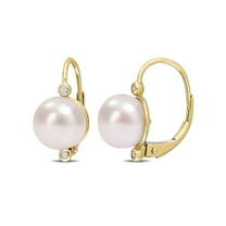 Everly Women's Cultured Pearl 10k Yellow Gold Earrings