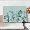 thumbnail image 2 of Black and White Cutting Board, Small Large Blooming Flowers with Butterflies and Bees Creatures Nature, Decorative Tempered Glass Cutting and Serving Board, Small Size, Black White, by Ambesonne, 2 of 5