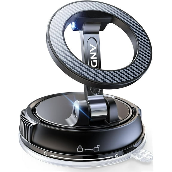Car Phone Holder for Magsafe [78 LBS Strongest Suction & 2400gf Strongest Magnetic] 360° Adjustable Car Phone Mount, Phone Holders for Your Car for iPhone 16 Pro Max 15 14 13 12 Plus (Carbon Fiber)