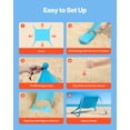 thumbnail image 3 of VEVOR Beach Tent Sun Shelter, UPF50+ Sun Protection, 6.6 ft Tall, 11 x 11 ft, Easy Pop Up Beach Canopy with Sandbags, Stability Poles, Sand Shovels, Portable Shade for Family Outings, Camping,Fishing, 3 of 9
