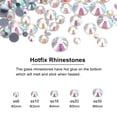 thumbnail image 2 of 1450 Pcs Strass Hotfix Cristales de Vidrio (Set SS6-SS30, Blanco Pálido), 2 of 6