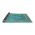 thumbnail image 2 of Ahgly Company Indoor Square Oriental Light Blue Industrial Area Rugs, 4' Square, 2 of 4