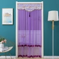 thumbnail image 3 of Punch-Free Mosquito Screen Door Curtain, Breathable Bedroom Partition Curtain, Double Layer Lace Embroidered Door Curtain, 3 of 5