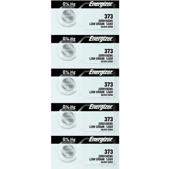 Energizer 373 SR916SW Silver Oxide Watch Battery (5 Count)