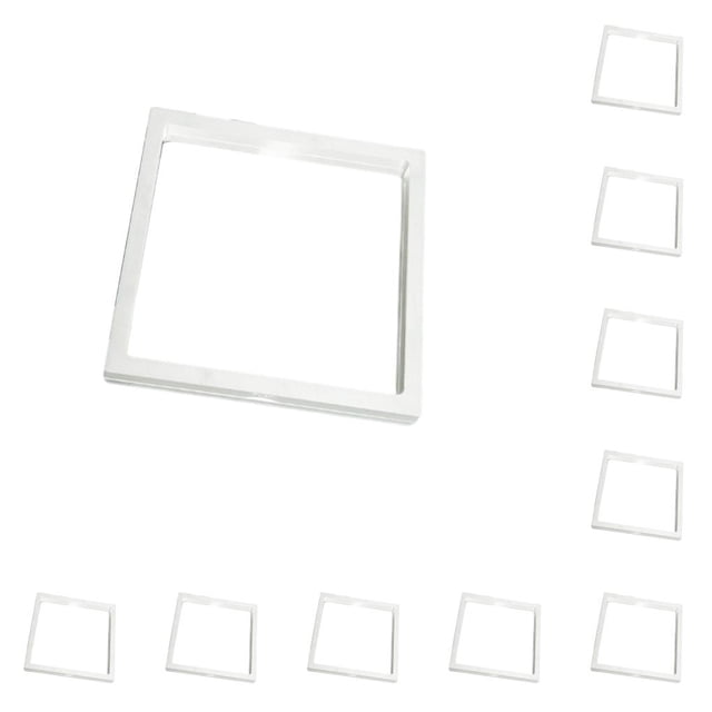Naiovety Caja de almacenamiento de 10X, caja de anillo, mano de obra fina, tamaño compacto, collar transparente de larga duración, bandeja de Almacenamiento y organización del hogar Blanco 5*5*2cm Naiovety HA077661-01
