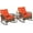 3 PCS Orange, variant on Vivijason Rattan Outdoor Adjustable Height Rocking Chair with 4 Cushions, Beige (Set of 2)