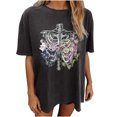 thumbnail image 1 of Camiseta de mujer Camisetas de esqueleto Camiseta de manga corta divertida Camiseta estampada Tops Blusa Regalo para mujer Fridja  zx2208, 1 of 6