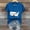 002Blue, variant on LPZOOGU Women's Patriotic Peace Love Texas V Neck T-Shirts Short Sleeve Loose Fit Texas State Graphic Tops