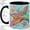 Black, variant on Colorful Sea Turtle Accent Mug, 11oz Ceramic Coffee Cup for Ocean Lovers
