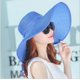 thumbnail image 4 of Sombrero de verano para mujer, estilo coreano, moderno sombrero de paja, sombrero de playa de verano plegable, sombrero para el sol, protector solar, sombrero para el sol de borde grande, 4 of 4