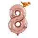 thumbnail image 1 of Números Grandes 0-9 Decoraciones de La de Cumpleaños Helio Lámina Mylar Big Number Globo Número Digital 8, 1 of 6