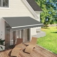 thumbnail image 5 of AECOJOY 8.2' x 6.5' Manual Retractable Patio Awning,Outdoor Awning Retractable Sunshade Shelter in Gray, 5 of 9