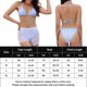 thumbnail image 2 of Traje de Baño Bikini Mujer Traje de baño Traje de baño a rayas de 3 piezas Traje de baño de moda con cordones Ygjytge Azul y blanco T M para Mujer, 2 of 7