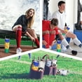 thumbnail image 4 of 20 Oz Soccer Print Skinny Insulated Stainless Steel Tumblers With Straw & Lid Metal Double Wall Vacuum Travel Coffee Mug Gift For Soccer Fans, 4 of 7