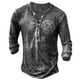 thumbnail image 3 of Camiseta Vintage para hombre, camisa de manga larga con cuello en V de imitación de algodón, ropa informal de gran tamaño, Camisa estampada con ancla de barco, otoño, 3 of 4